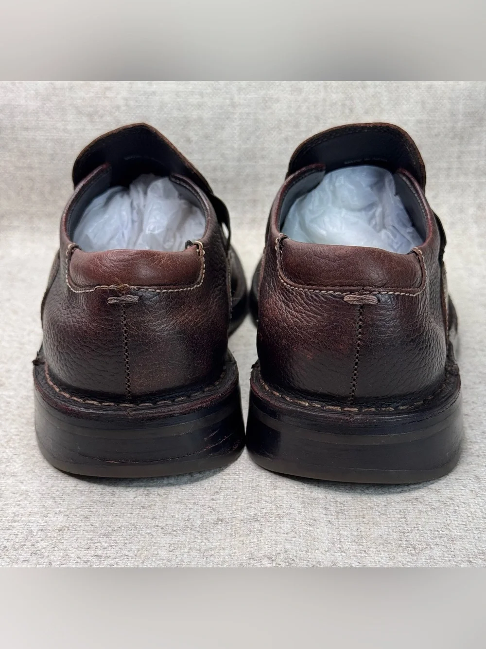 Cole Haan Men's Size 9 Brown Pebbled Leather‎ Slip On Dress Loafers shoes Office